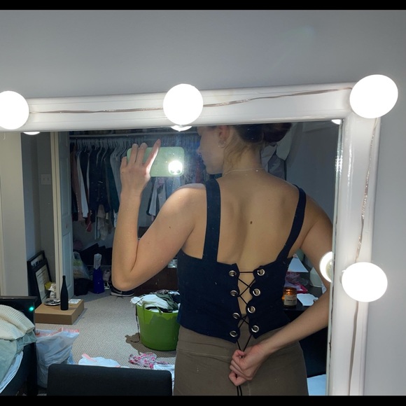 Champion handmade dark blue corset - Picture 2 of 3